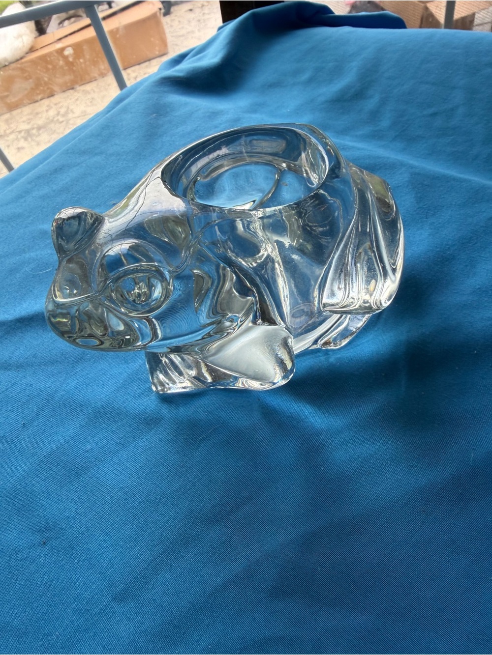 Indiana Glass Frog Tealight Holder